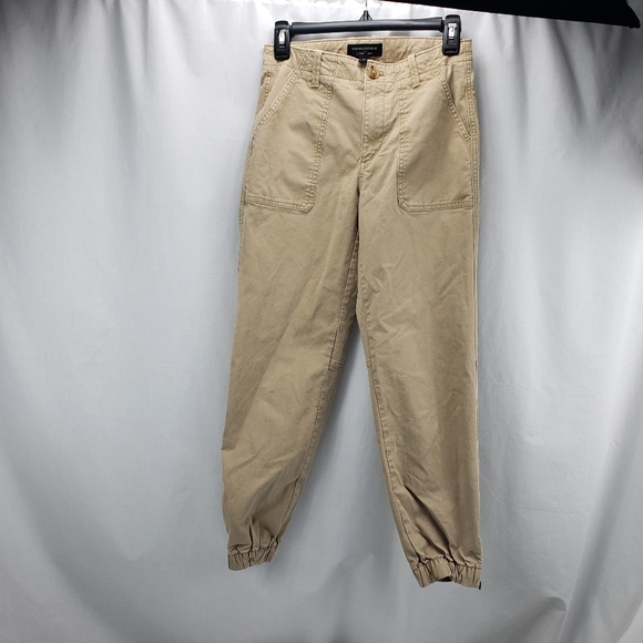 Banana Republic Khaki Cargo Jogger Pants Size 0 - Picture 2 of 6
